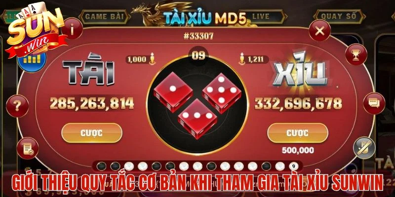 Giới thiệu quy tắc cơ bản khi tham gia tài xỉu Sunwin