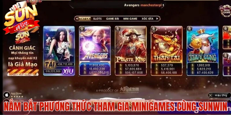 Nắm bắt phương thức tham gia Minigames cùng Sunwin