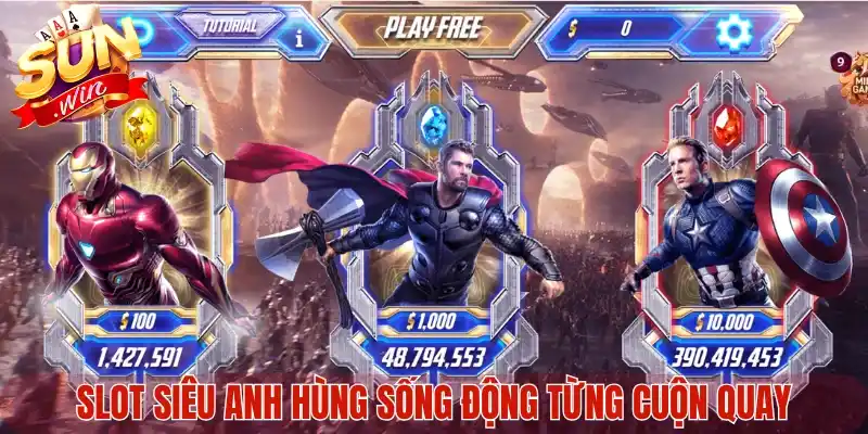 Slot siêu anh hùng sống động từng cuộn quay