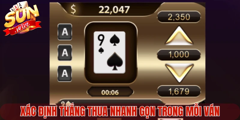 Xác định thắng thua nhanh gọn trong mỗi ván